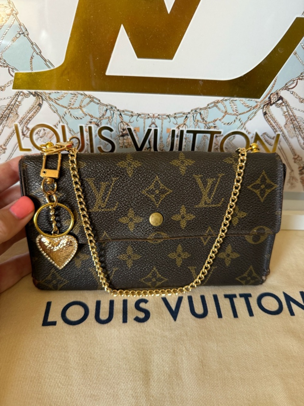 Louis Vuitton Vintage Monogram Long Wallet on Chain